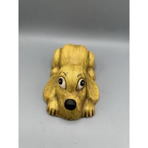 Vintage Hand-Painted Yellow Dog Figurine – Long Ears